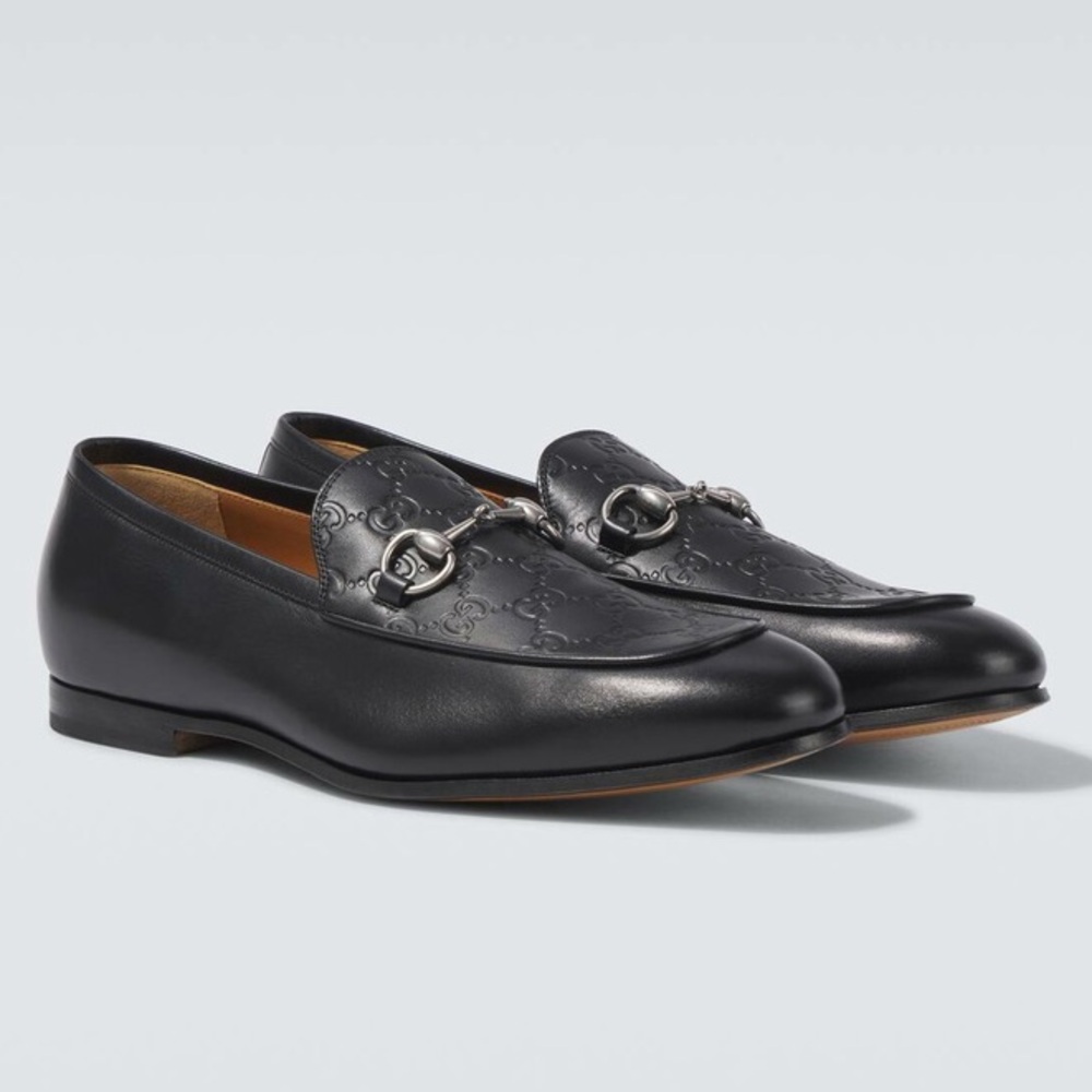 Gucci Horsebit GG debossed leather loafers for Men